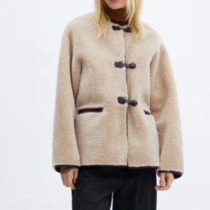 NWT- MANGO FUR EFFECT COAT